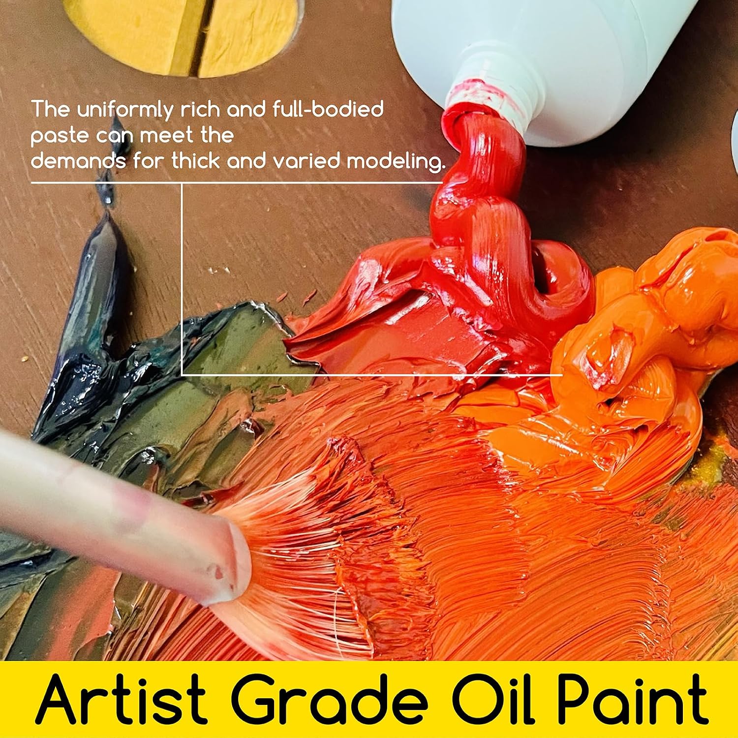 MEEDEN Artist Oil Paint Set - 24 Colors x 170ml/5.7oz Tubes - Art Supplies for Canvas Painting