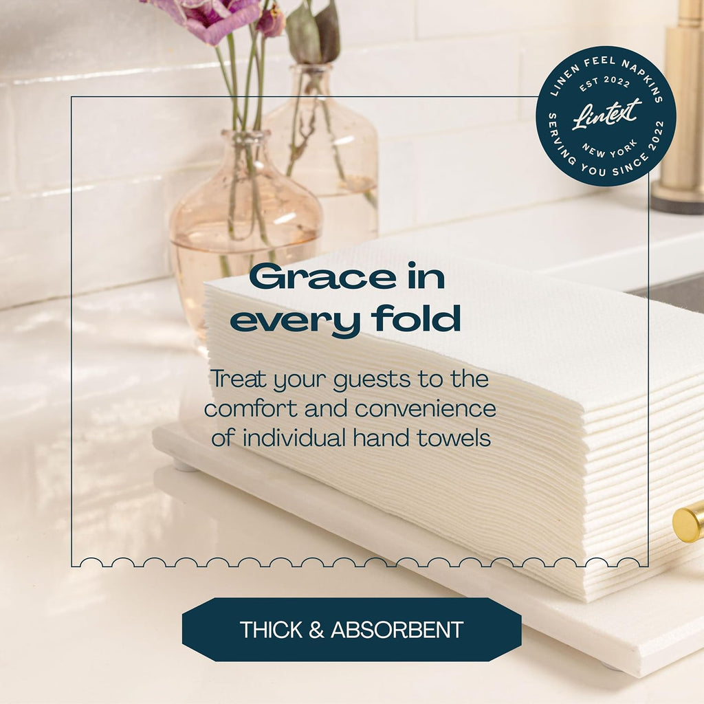 1000-Pack Disposable Guest Towel Paper Napkin - Disposable Cloth-Like Guest Towels - Made In USA, Soft And Absorbent Tissue Paper For Kitchen, Bathroom, Party, Wedding, Or Event