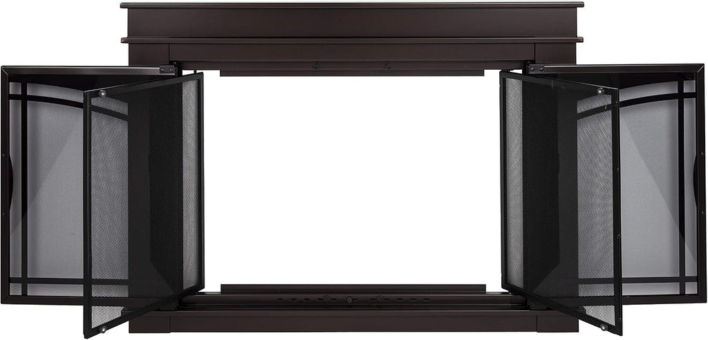 Pleasant Hearth FN-5700 Fenwick Fireplace Glass Door, Oil Rubbed Bronze, Small
