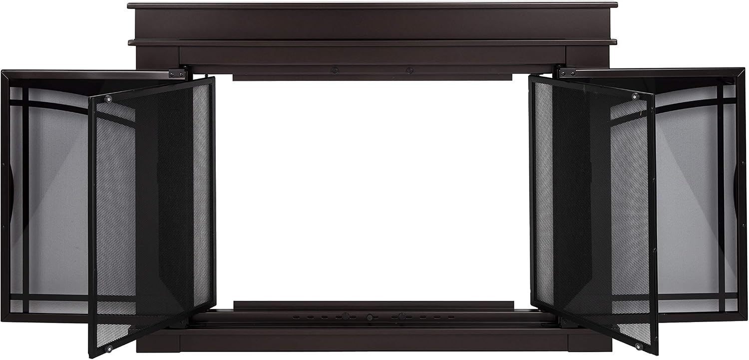 Pleasant Hearth FN-5700 Fenwick Fireplace Glass Door, Oil Rubbed Bronze, Small