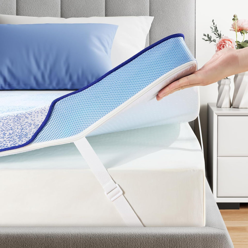 PERLECARE King 3 Inch Medium-Firm Memory Foam Mattress Topper, CertiPUR-US®, Cooling Bamboo Cover, Removable&Washable, Oeko-Tex Certified