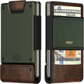 PROOF Wallet | Slim Minimalist Wallets for Men | Leather & Metal | RFID Wallet | Front/Back Pocket | Gift Box | Veteran Owned