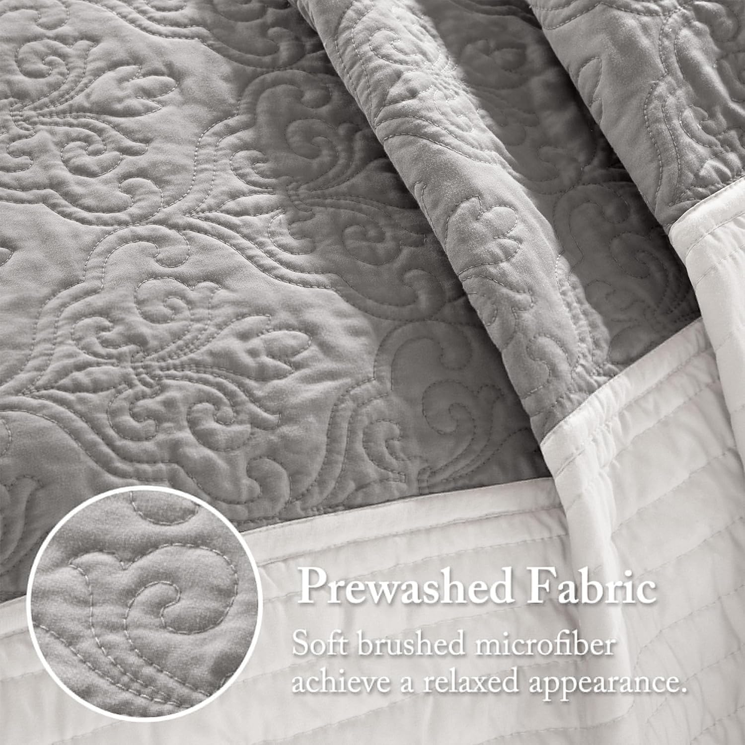 Madison Park Attingham Reversible Quilt Set - All Season Breathable Coverlet, Lightweight Cozy Bedding Layers, Matching Shams, Full/Queen(90'x90'), Black Multi 7 Piece