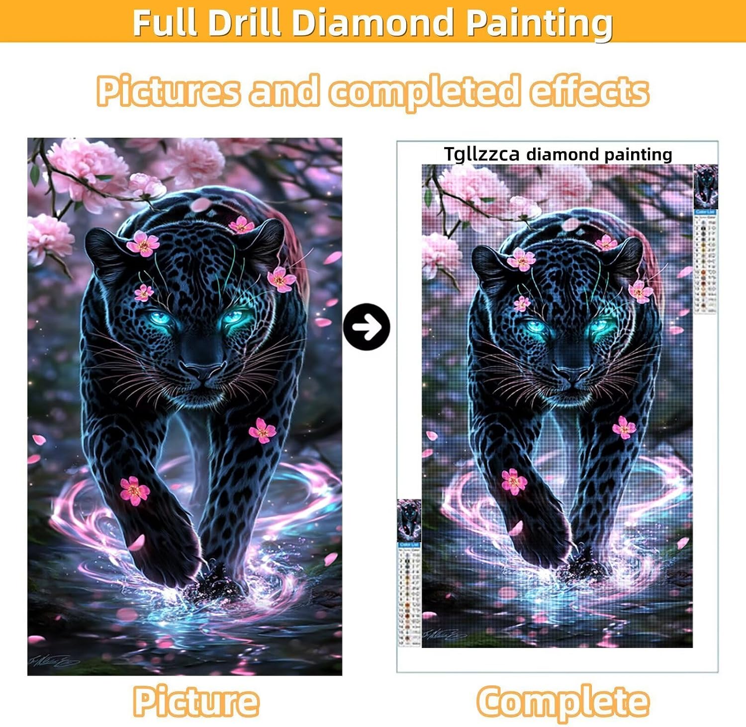 Diamond Art Kits for Adults Leopard Diamond Painting Kits, 5D DIY Square Dream Full Drill Dimond Art Paintings Rhinestones Crafts for Adults for Gift Home Wall Decor, Large Size 40 x 80 Inch, Model798