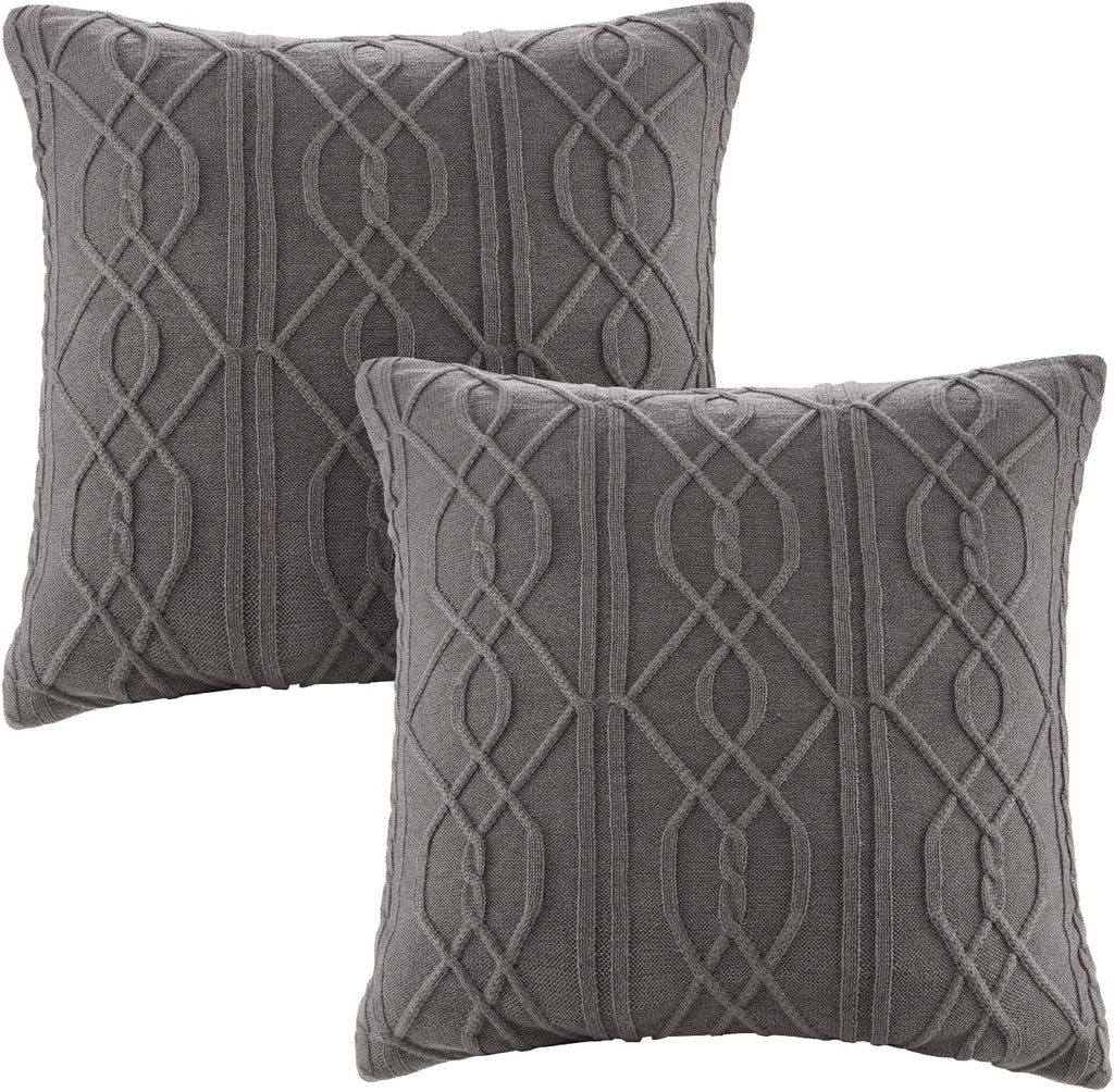 Madison Park Signature Cozy Comforter Set - All Season Bedding Combo Filled Insert and Removable Duvet Cover, Shams, Decorative Pillows, Plaid Brown/Black Queen (92 in x 96 in) 9 Piece