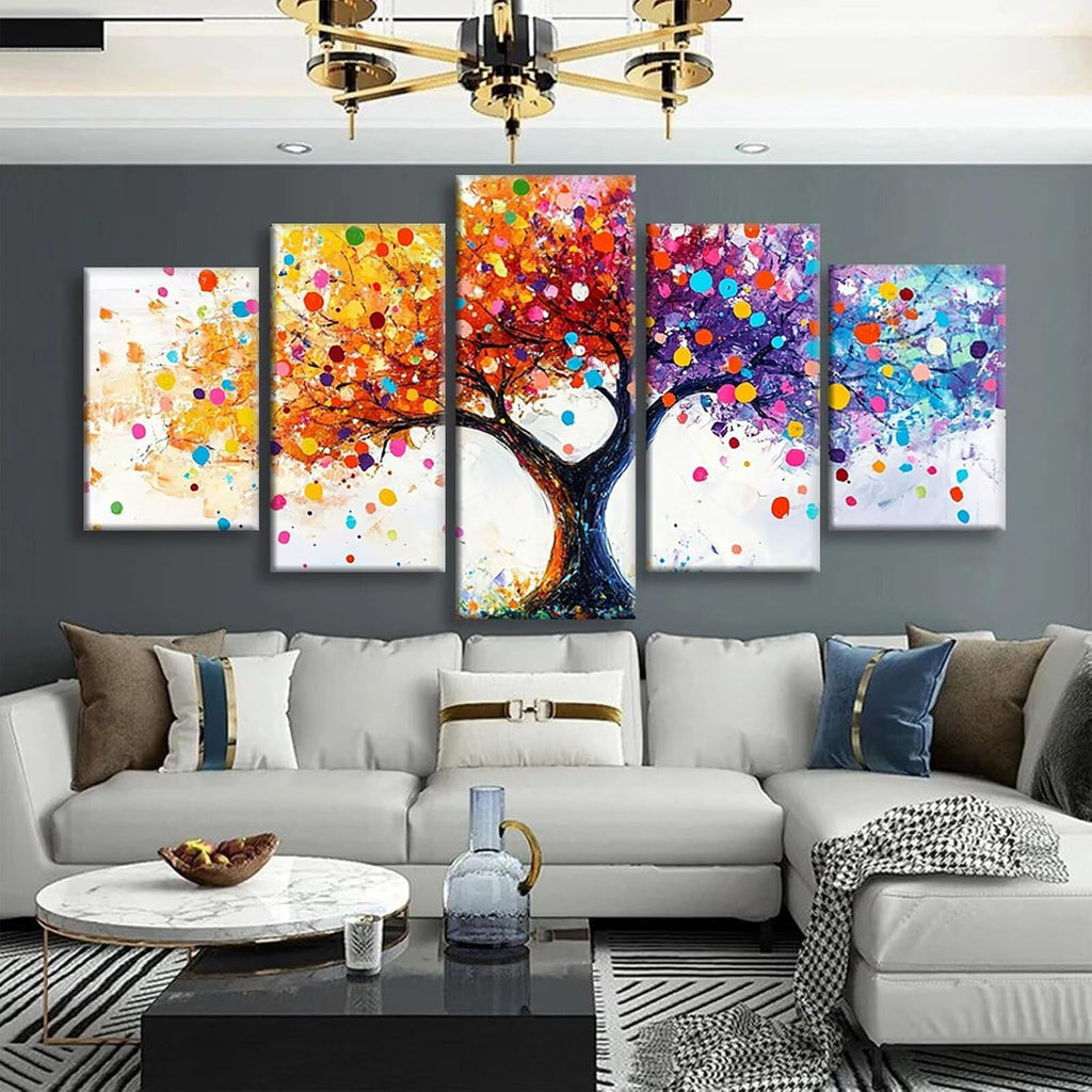 Graffiti Diamond Art 5 Piece Diamond Painting Color 5D DIY Full Round Drill Dimond Art Paintings Rhinestones Crafts for Adults Gem Painting for Home Decor, Large Artwork for Wall 40 x 80 Inch, Model87
