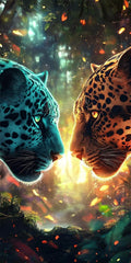 Diamond Art Kits for Adults Leopard Diamond Painting Kits, 5D DIY Round Animal Full Drill Dimond Art Paintings Rhinestones Crafts for Adults for Gift Home Wall Decor, Large Size 36 x 72 Inch, Model669