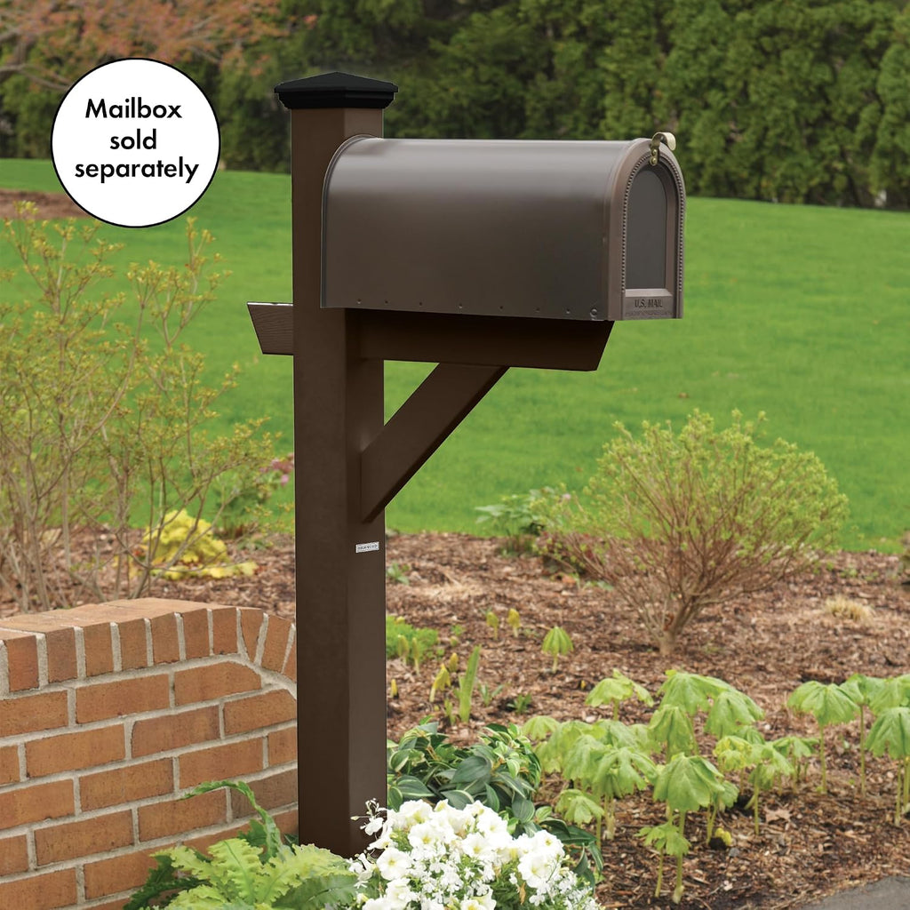 Highwood AD-MLBX1-ACE Hazelton Mailbox Post, Weathered Acorn