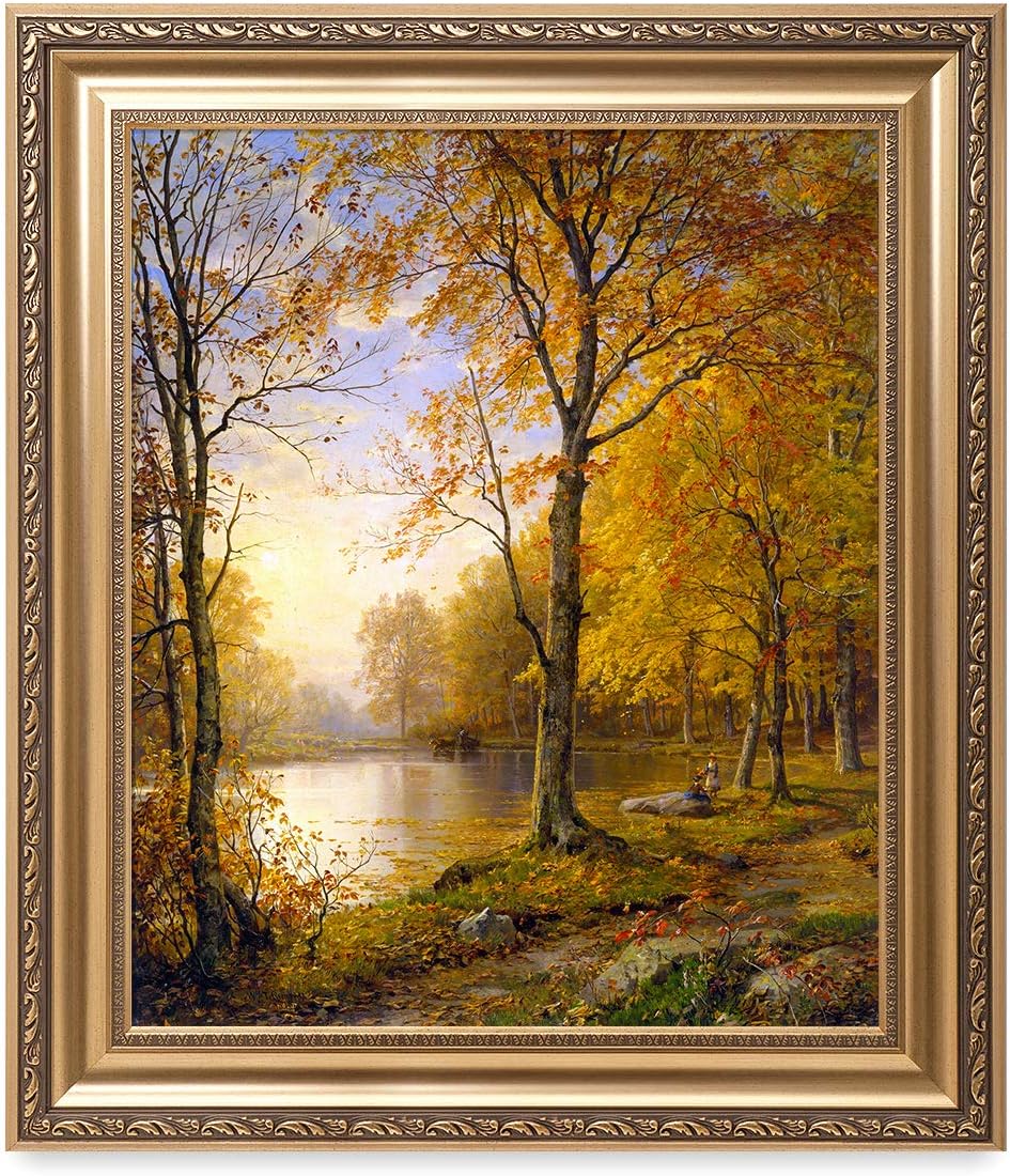 DECORARTS - Indian Summer, William Trost Rishards; Classic Art. Giclee Prints Framed Art for Wall Decor. Framed Size: 26x30