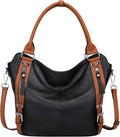 Over Earth Genuine Leather Handbags for Women Hobo Shoulder Bags Ladies Tote Bag