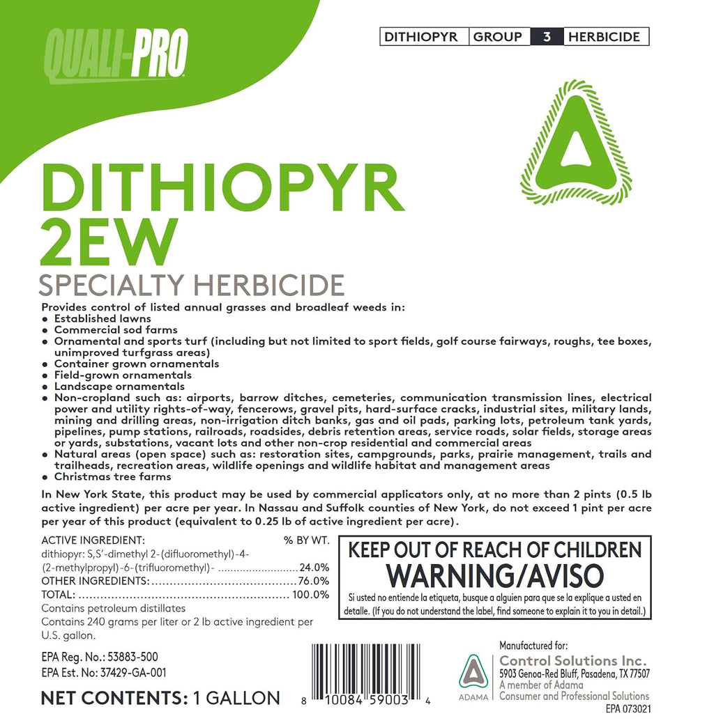 Generic Dithopyr 2EW (1 Gallon) Selective Pre-Emergent Herbicide (Compares to Dimension 2EW Herbicide)