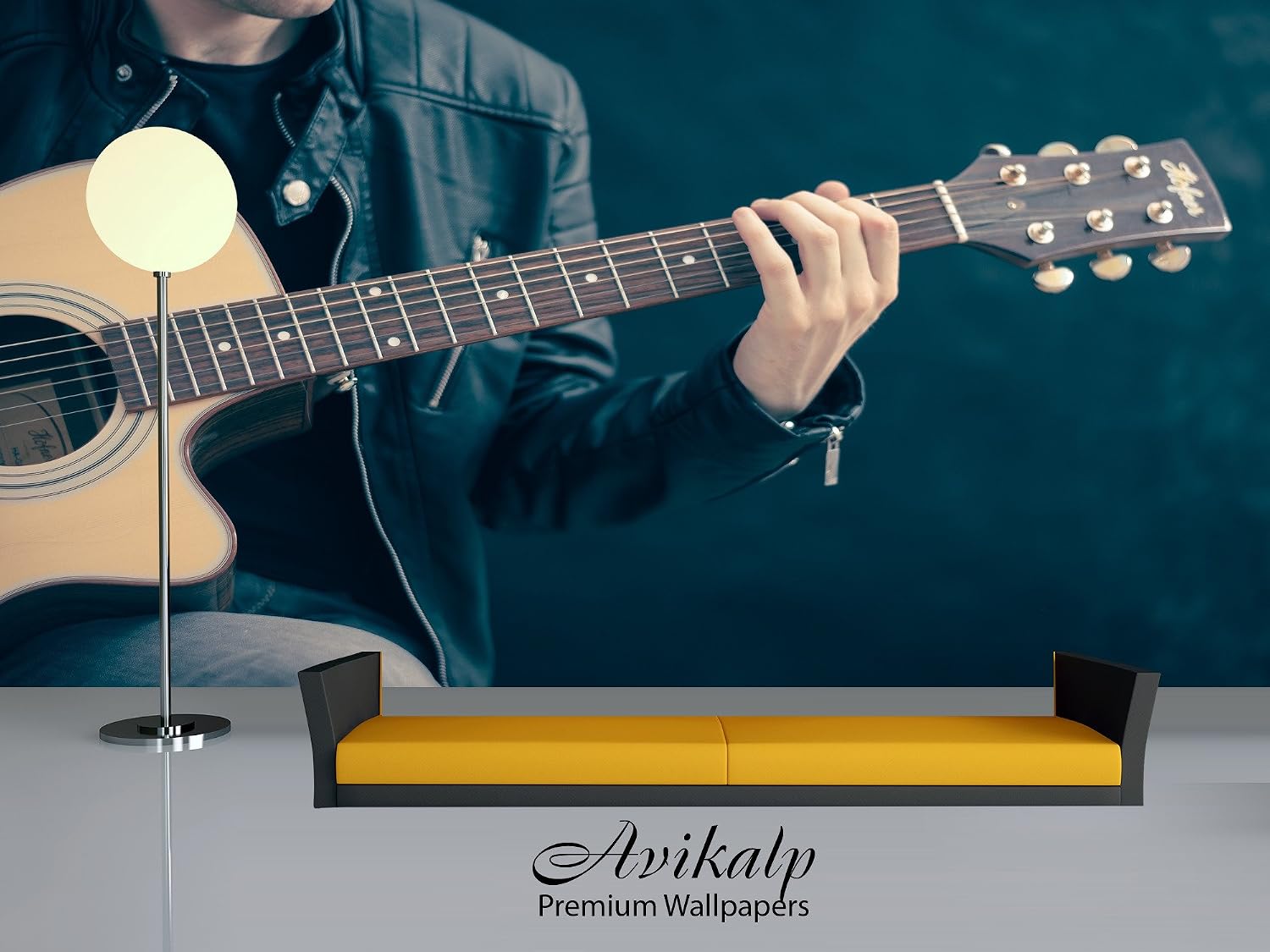Avikalp Exclusive Awi4704 Guitar Music Instrument Song Full HD Wallpapers (10 x 8 ft)