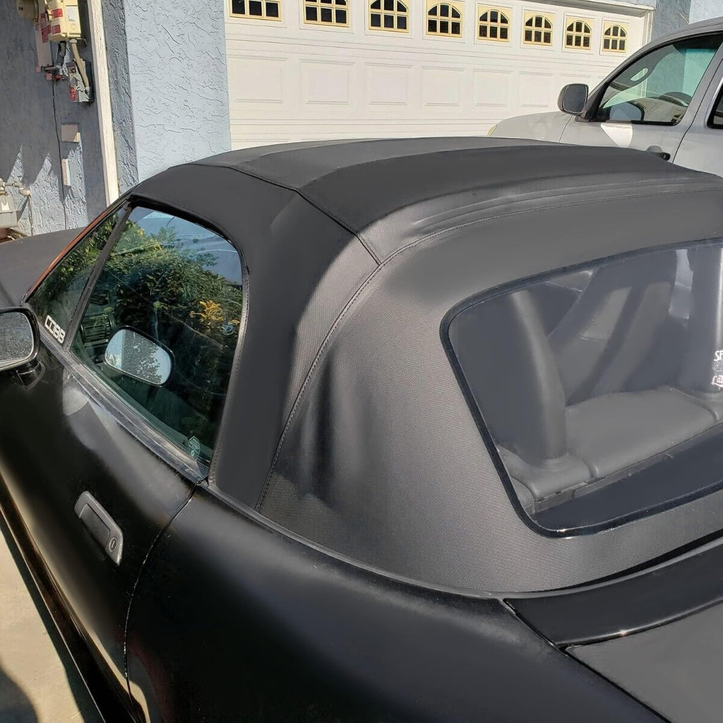 Kojem Convertible Soft Top Roof Cover Compatible with 1996-2002 BMW Z3 & M Roadster Convertibles Black with Plastic Window Replace for 54318411121 BM-33902 BM33902