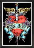 Bon Jovi Bad Medicine Framed Music Wall Poster – Rock Band Collectible (33.5' by 23.5')
