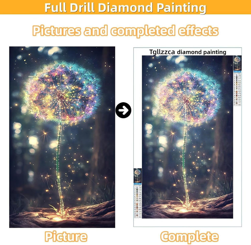 Diamond Art Kits for Adults Dream Diamond Painting Kits, 5D DIY Round Flower Full Drill Dimond Art Paintings Crystal Rhinestones Crafts for Adults for Home Wall Decor, Large Size 40 x 80 Inch,Model825