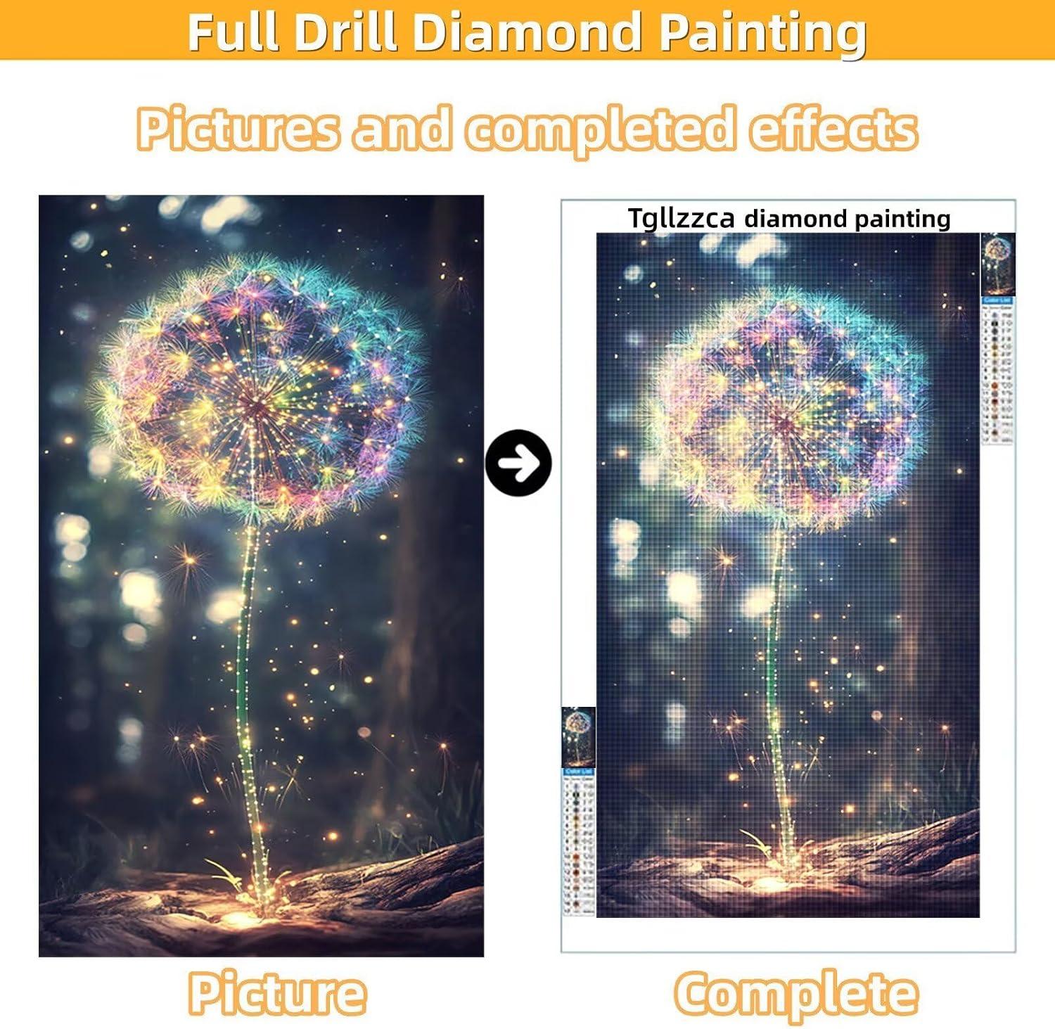 Diamond Art Kits for Adults Dream Diamond Painting Kits, 5D DIY Round Flower Full Drill Dimond Art Paintings Crystal Rhinestones Crafts for Adults for Home Wall Decor, Large Size 40 x 80 Inch,Model825