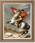DECORARTS - Napoleon Crossing The Alps, Jacques Louis David Classic Art. Giclee Prints Framed Art for Wall Decor. Picture Size: 24x30 in, Framed Size: 30x36 in