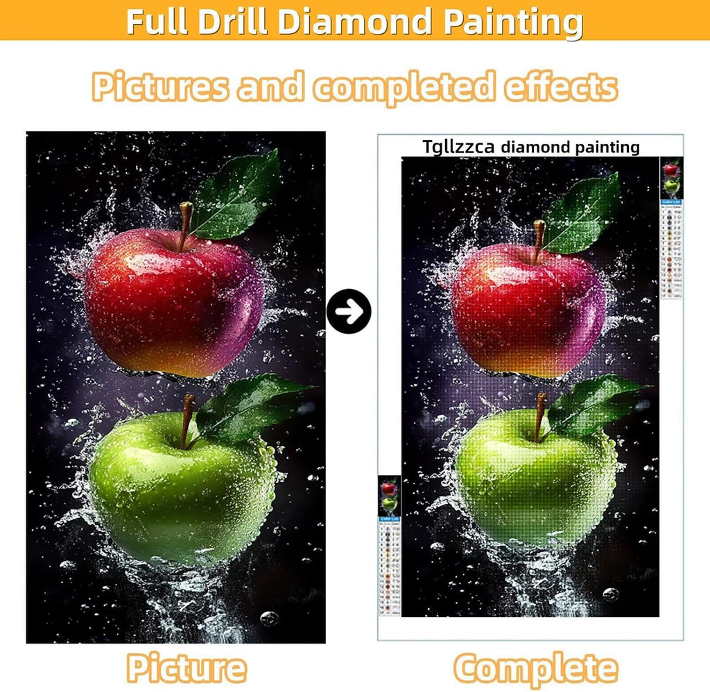 Diamond Art Kits for Adults Kitchen Diamond Painting Kits, 5D DIY Square Fruit Full Drill Dimond Art Paintings Rhinestones Crafts for Adults for Gift Home Wall Decor, Large Size 36 x 72 Inch, Model786