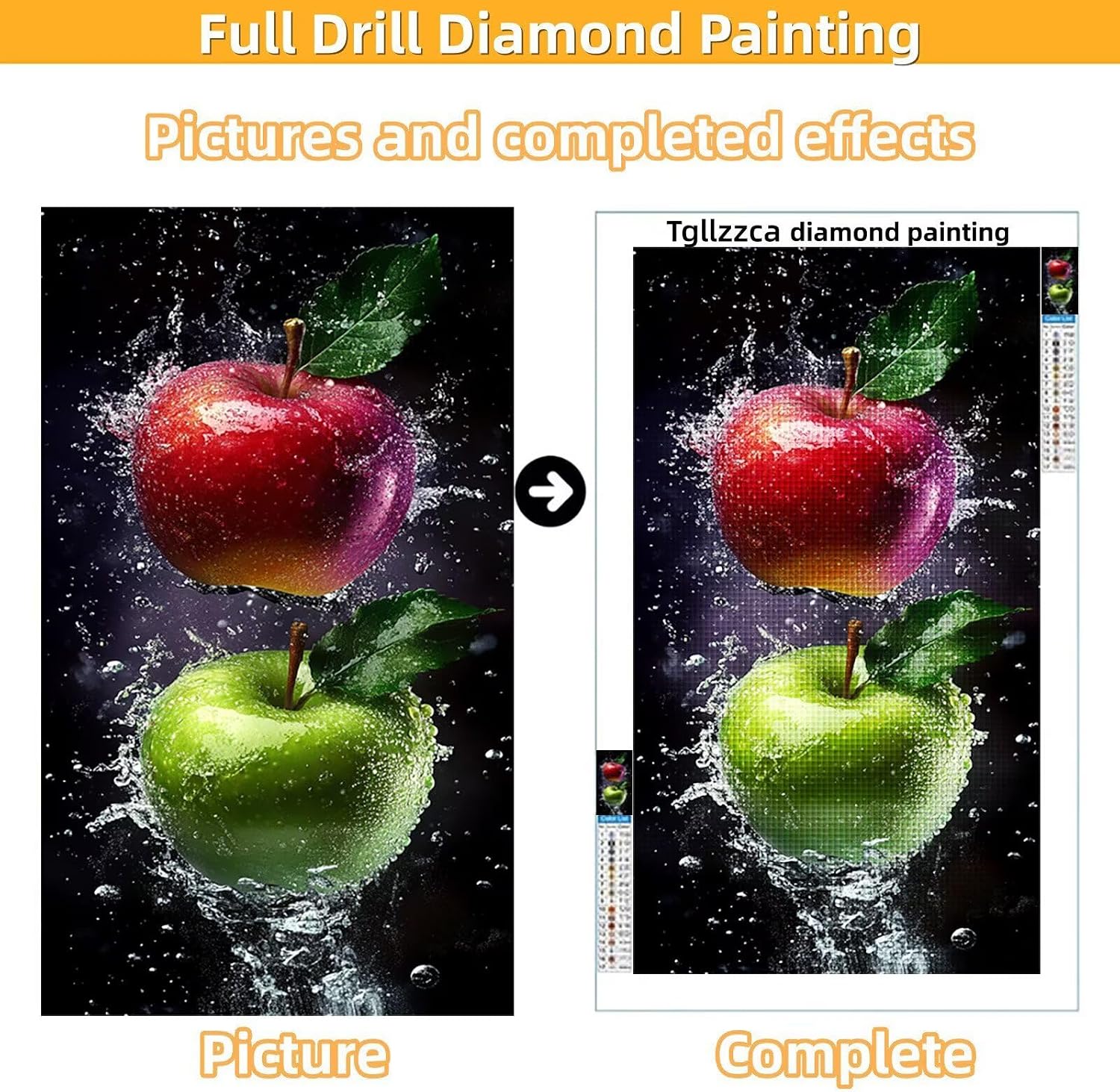 Diamond Art Kits for Adults Kitchen Diamond Painting Kits, 5D DIY Square Fruit Full Drill Dimond Art Paintings Rhinestones Crafts for Adults for Gift Home Wall Decor, Large Size 36 x 72 Inch, Model786