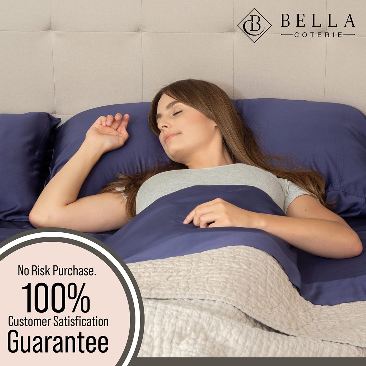 Bella Coterie Luxury Bamboo Viscose Queen Size Sheet Set | 100% Organically Grown | Ultra Soft | Cooling for Hot Sleepers | 18' Deep Pocket [Twilight Blue]