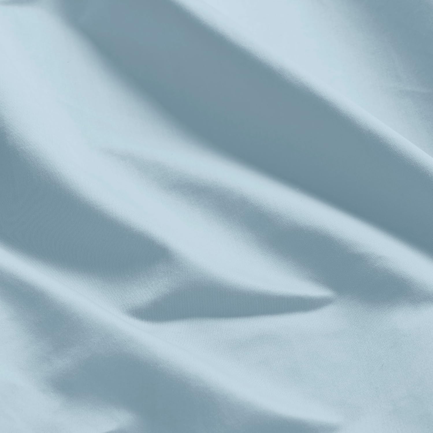Superior Egyptian Cotton 4 Piece Sheet Set, 650 Thread Count, Modern Design, Sustainable Sheets, Ultra-Soft Basics, Solid, Deep Pocket Fitted Sheet, Flat Sheet, Pillowcases, Queen, Baby Blue