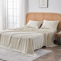 Sijo AiryWeight Tencel Sheet Set, 100% Lyocell Derived from Eucalyptus, Buttery Soft, Architectural Digest Best Cooling Sheets Winner - 4pc - 2 Pillowcases 1 Fitted 1 Top (Fog, King)