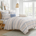 Levtex Home Pickford Chambray Comforter Set - Twin Comforter + One Standard Pillow Sham - Jaquard - Chambray, Taupe and Cream - Comforter (68 x 88in.) and Pillow Shams (26 x 20in.) - Cotton | Textured