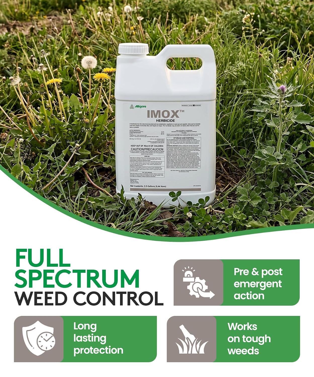 Alligare Diquat Aquatic Herbicide to Control Bluegrass, Duckweed, Hydrilla & More - Glyphosate Alternative, Fast-Acting Non-Selective Liquid Weed Killer for Aquatic & Landscape Use - 2.5 Gallon