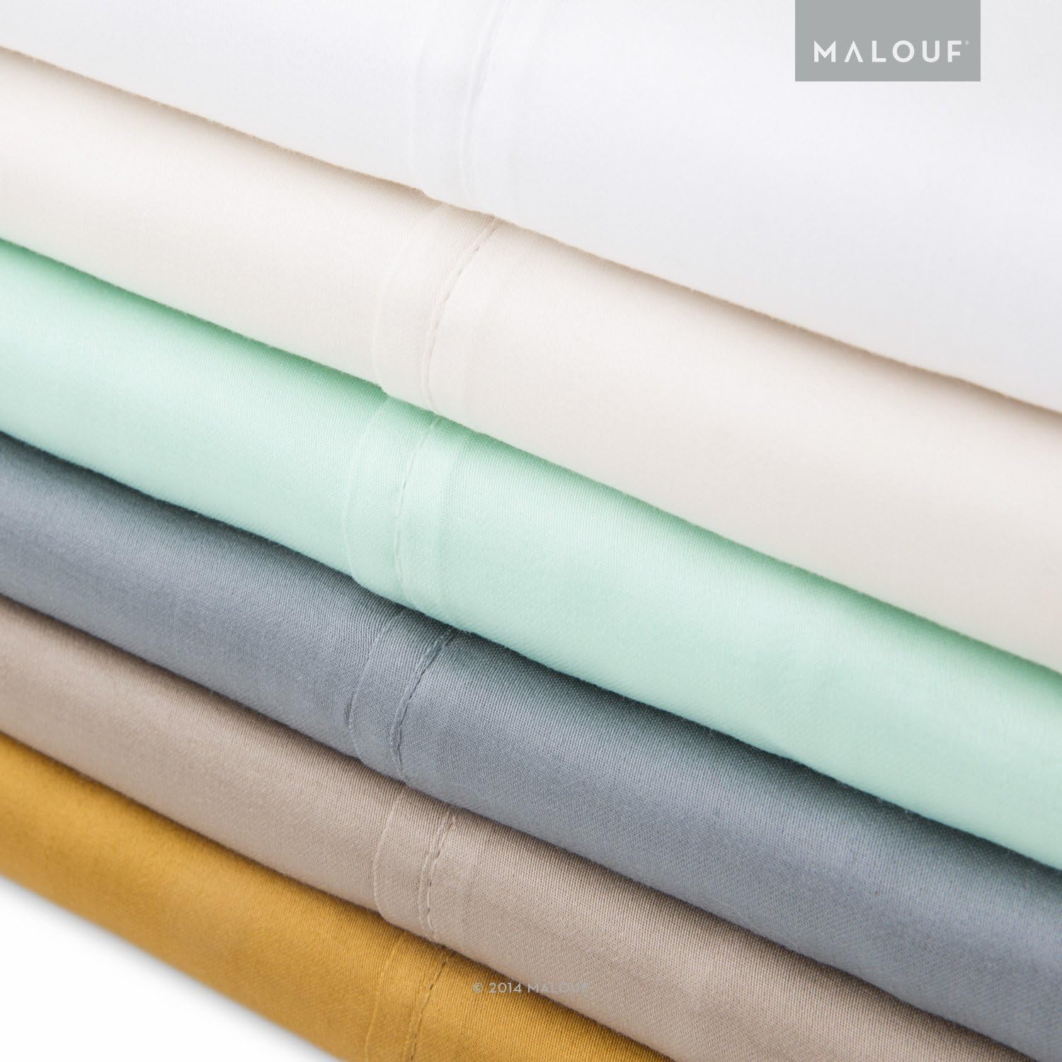 Malouf Soft and Eco Friendly Tencel Pillowcase-and-Sheet-Sets, Full, White