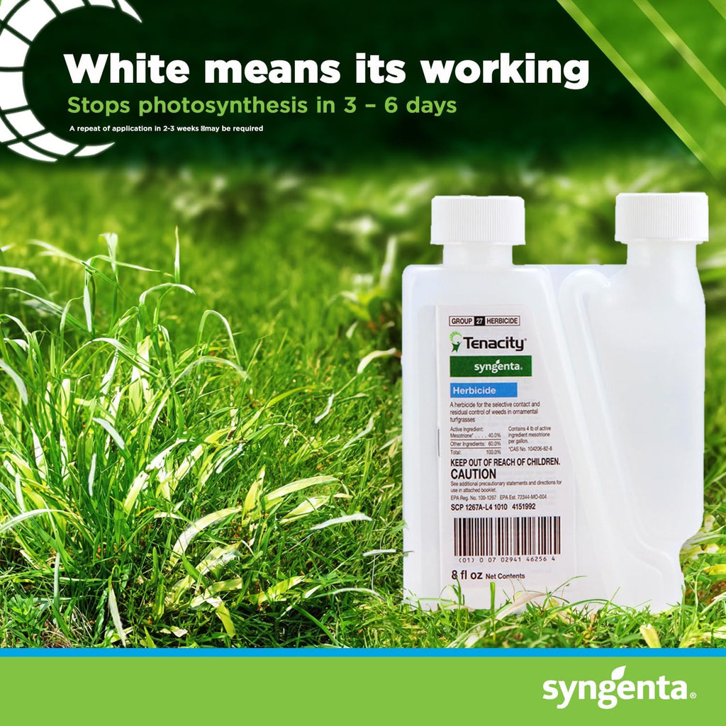 Syngenta Tenacity Herbicide - Pre-Emergent and Post-Emergent Weed Control, 8-oz. Liquid Weed Killer for Lawns and Turf Grasses, Active Ingredient Mesotrione Herbicide (3 Pack)