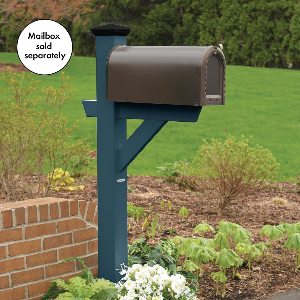 highwood AD-MLBX1-NBE Hazleton Mailbox Post, Nantucket Blue