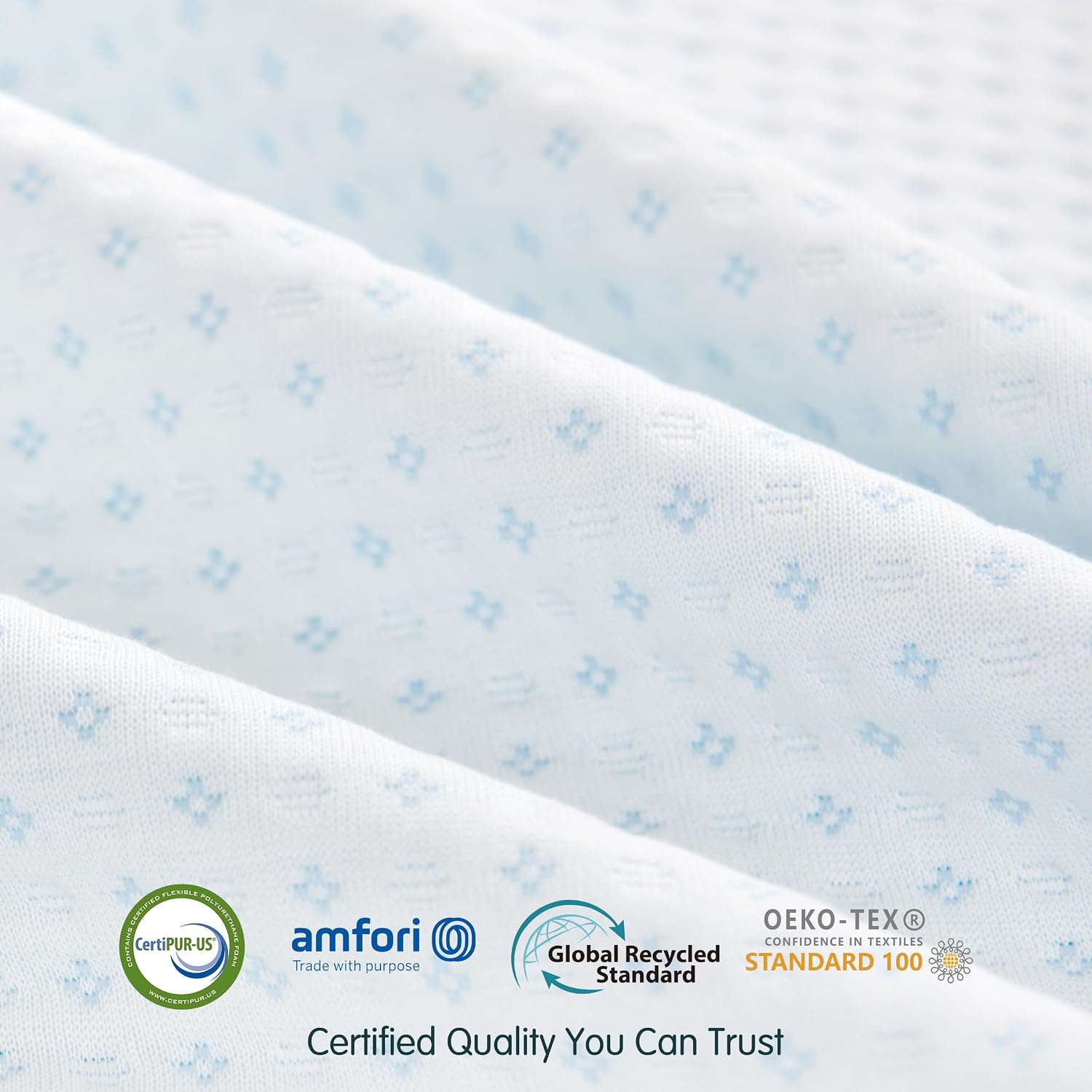 SyMax Memory Foam Mattress Topper, Gel Infused Foam Topper, Breathable Bed Topper with Cover, Pressure Relieving, CertiPUR-US Certified, 4 Inch(White Cover), King Size