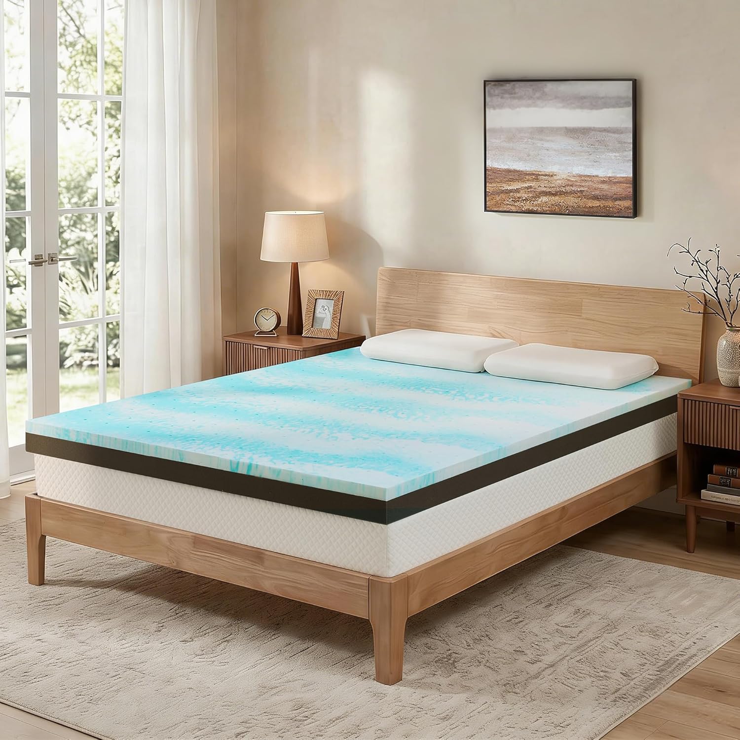 Extra Firm Mattress Topper: California King Size 3 Inch, High Density Bed Topper, Extra Support for Pain Relief,CertiPUR-US Oeko-Tex Certified 83x72