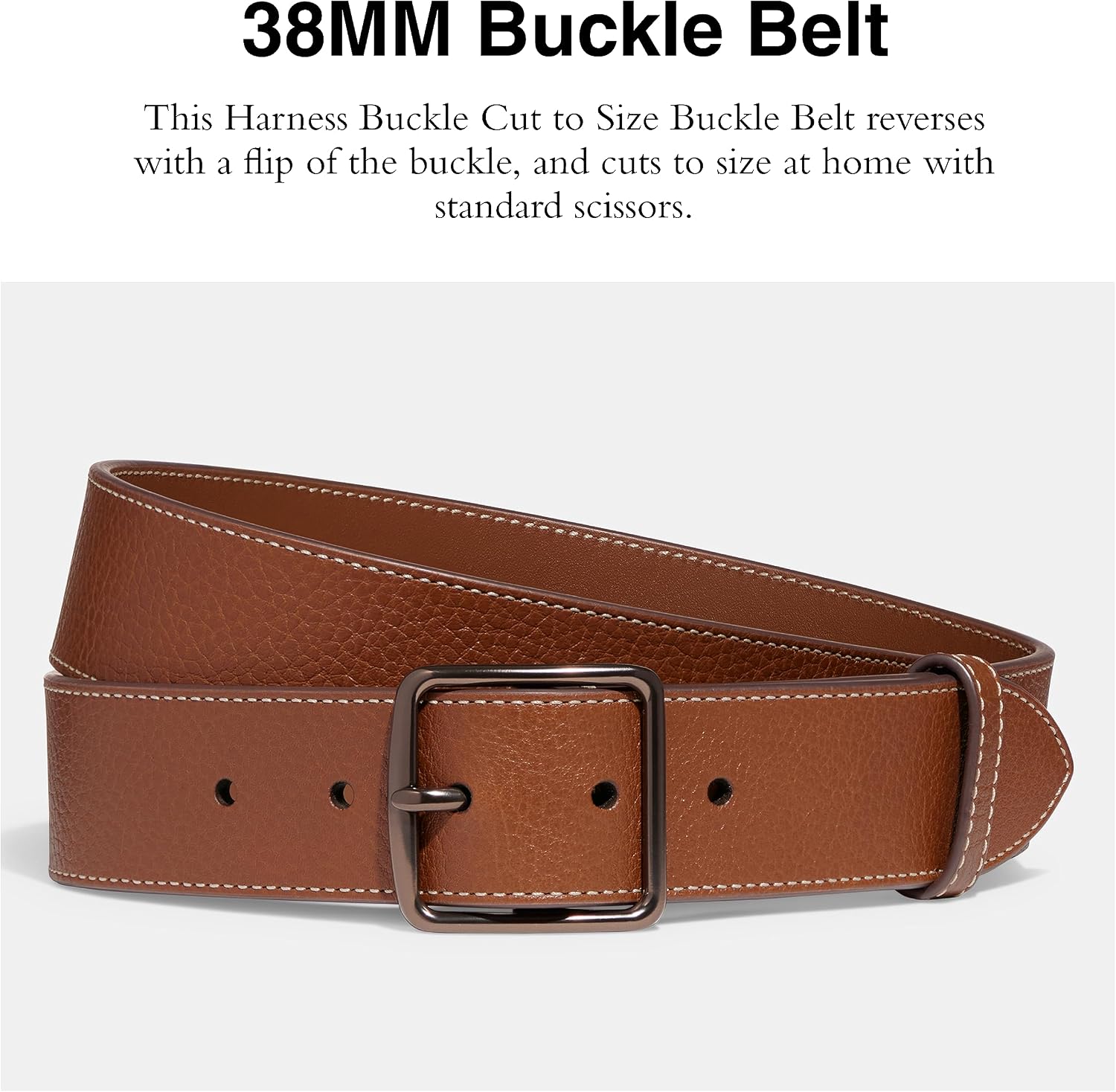 Coach Men's 38mm Harness Belt in Vegetable-tanned Leather