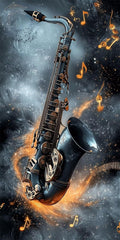 Diamond Art Kits for Adults Saxophone Diamond Painting Kits, 5D DIY Round Dream Full Drill Dimond Art Paintings Crystal Crafts for Adults for Gift Home Wall Decor, Large Size 36 x 72 Inch, Model897