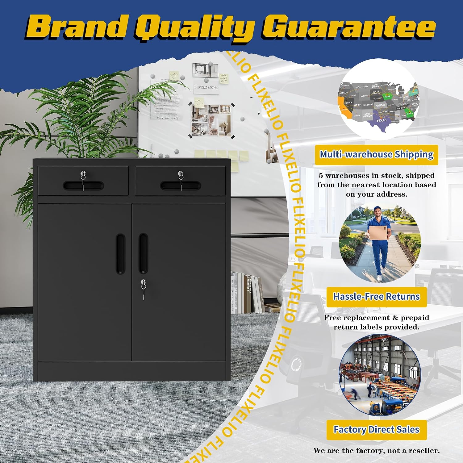 Metal Storage Cabinet with Drawer and Adjustable Shelve, 35' Steel Garage Storage Cabinets with lock, Locking Tool Cabinet Utility Cabinets for Garage,Bathroom,Kitchen,Home Office,School,Shop