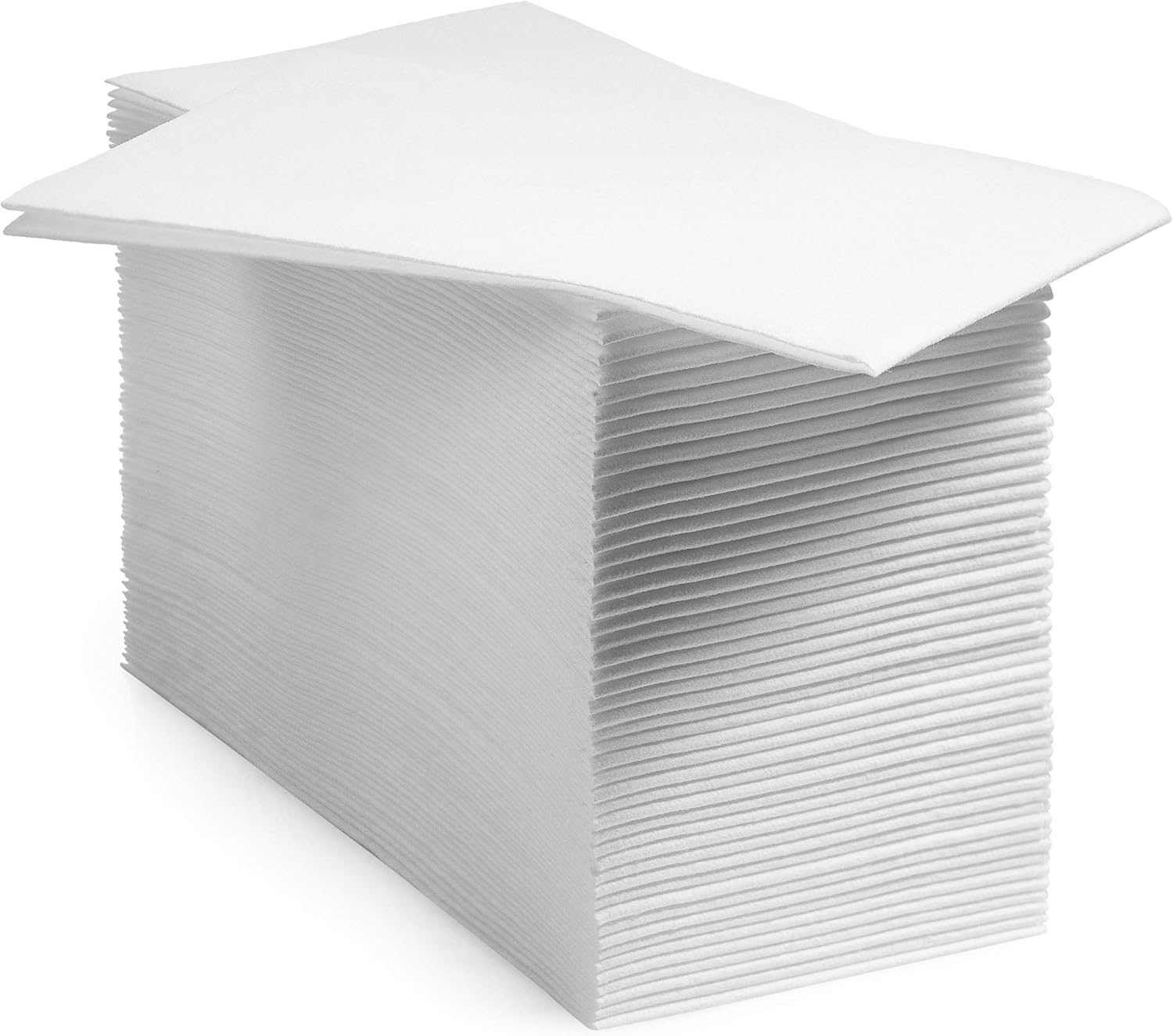 1000-Pack BloominGoods Disposable Bathroom Napkins | Linen-Feel Guest Towels, Made In USA | Cloth-Like Hand Tissue Paper, White, 12' x 17'