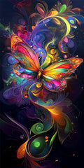 Diamond Art Kits for Adults Abstract Diamond Painting Kits, 5D DIY Round Butterfly Full Drill Dimond Art Paintings Crystal Crafts for Adults for Gift Home Wall Decor, Large Size 40 x 80 Inch, Model681