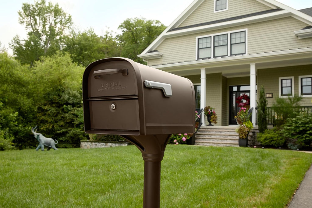 Architectural Mailboxes 6300RZ Oasis 360 Locking Parcel Mailbox with 2-Access Doors, X-Large, Rubbed Bronze
