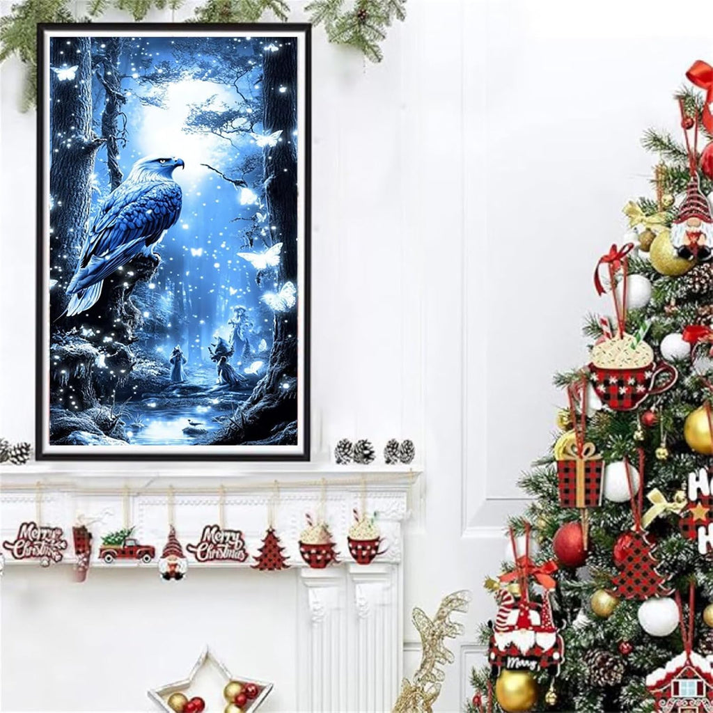 Diamond Art Kits for Adults Eagle Diamond Painting Kits, 5D DIY Round Dream Full Drill Dimond Art Paintings Crystal Rhinestones Crafts for Adults for Home Wall Decor, Large Size 40 x 80 Inch, Model777
