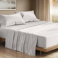 THREAD SPREAD 100% Egyptian Cotton Queen Sheets Set - 1200 Series Plush Collection Luxury Egyptian Cotton Sheets Queen Size Deep Pocket (4 PC, Light Grey), Soft, Cooling, Sateen Weave Sheet Set
