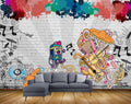 Exclusive BRZ1751 Beautiful Musical Theme Notes Instruments Collection HD 3D Wallpaper(243 cm x 213 cm)