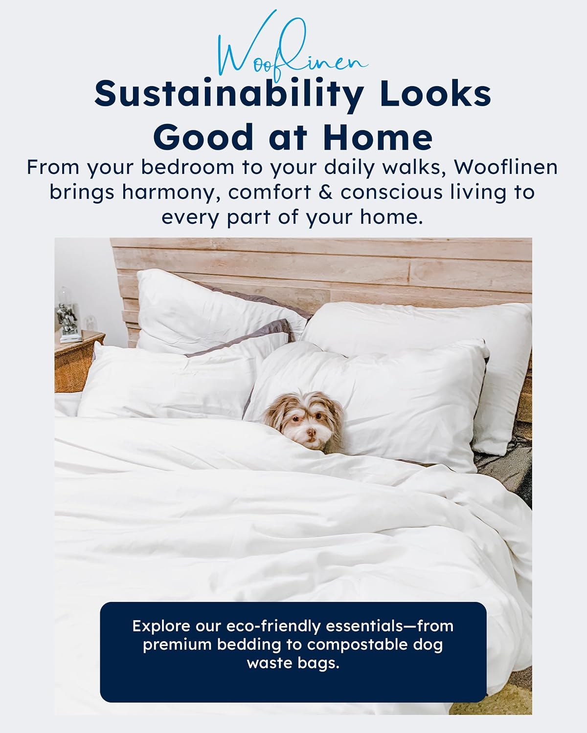 Wooflinen 100% Viscose Derived from Bamboo Sheets & Duvet Cover Set – Soft Feel Like Silk Bed Sheets – Two-Toned, Breathable, Cooling Bedding – California King, 6 Pc Set