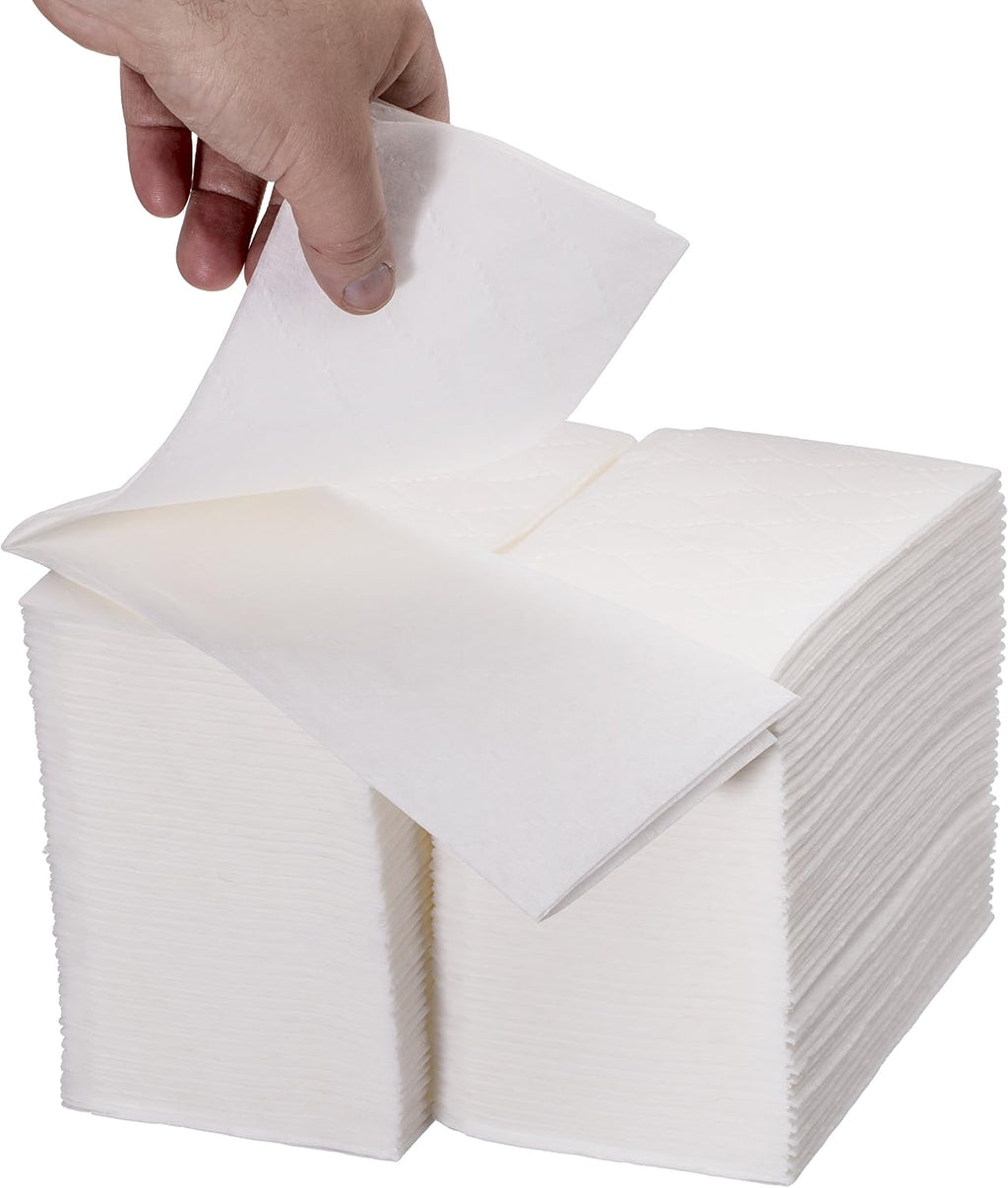 Disposable Guest Towels 1000 Pack - White Napkins for Guest Bathroom, Heavy Duty Disposable Hand Towels, Ultra Absorbent Linen Feel Paper Napkins for Bathroom, Parties and Events