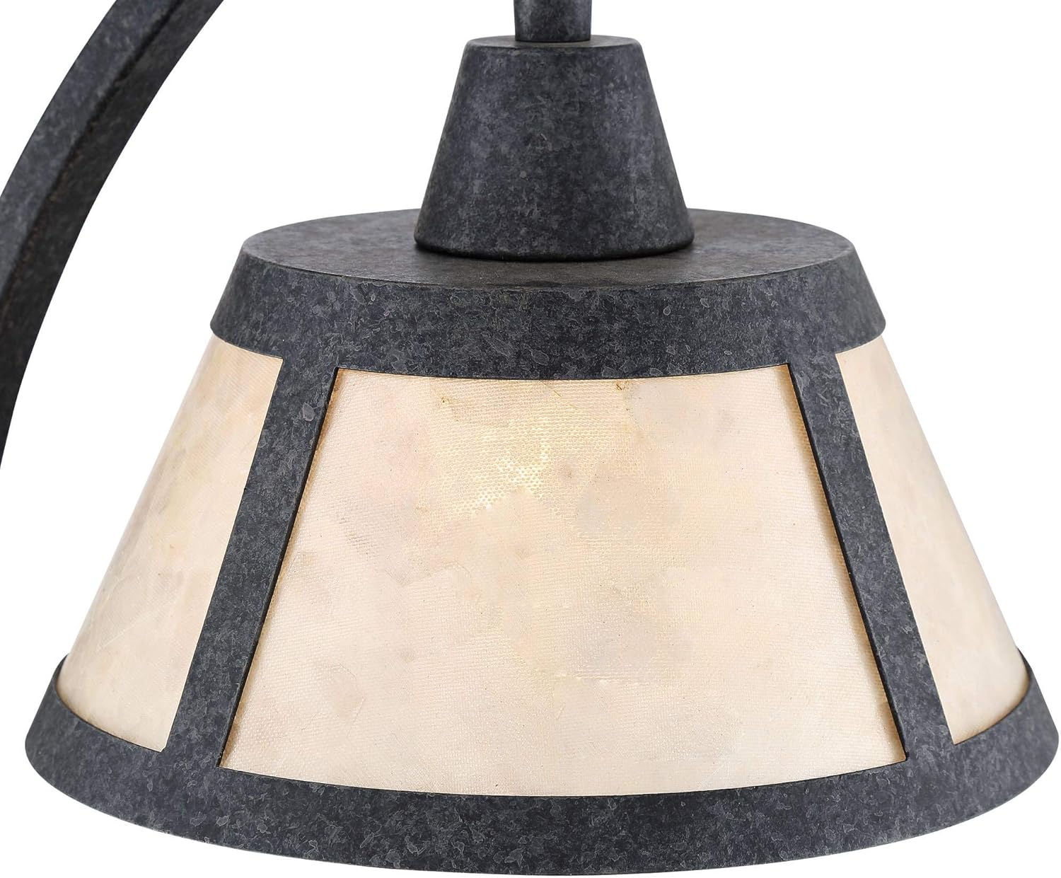Franklin Iron Works Oak River 22' High Rustic Farmhouse Desk Table Lamp with USB Charging Ports A+C and AC Power Outlet in Base Gray Wash Mica Shade Living Room Bedroom House Bedside Nightstand Home
