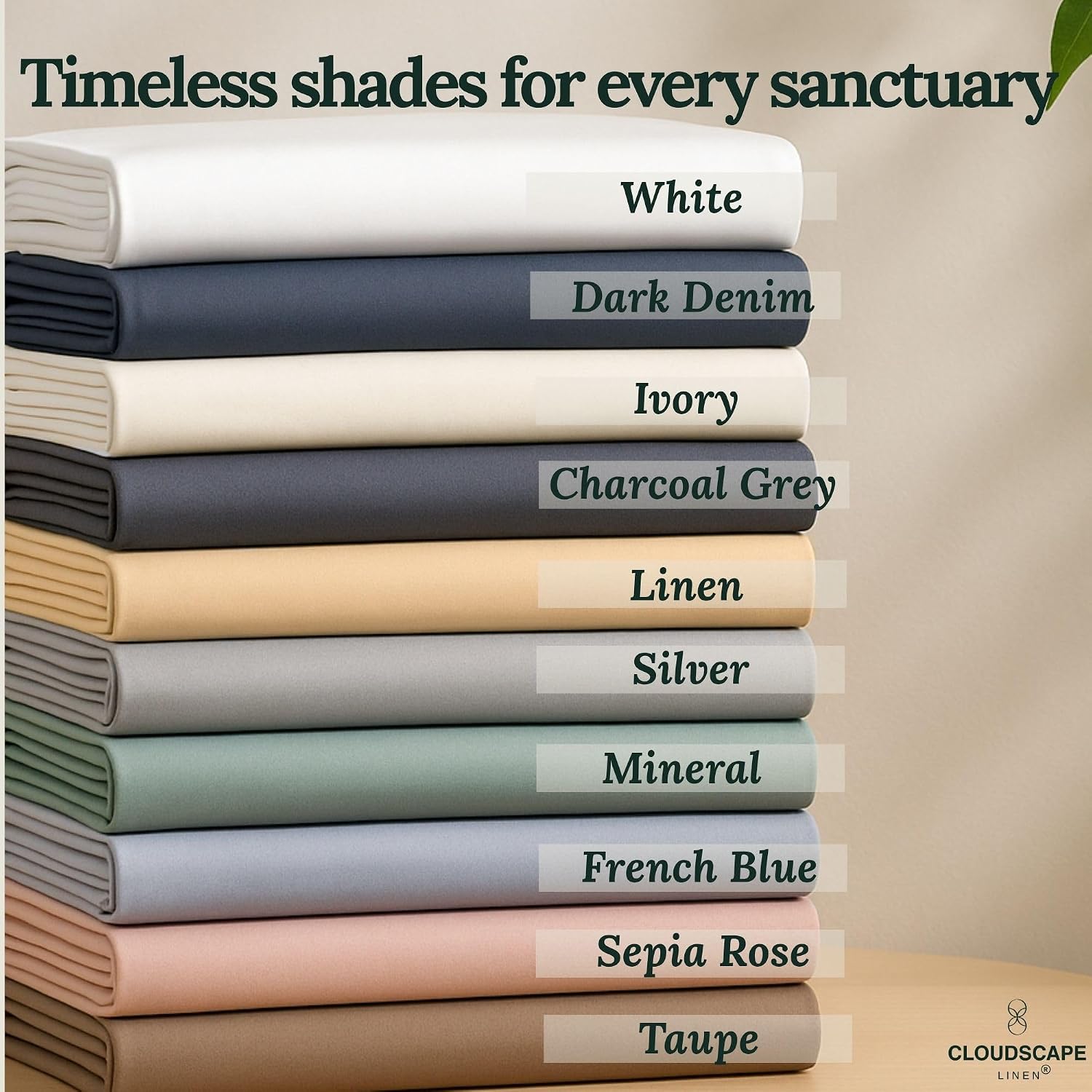 CLOUDSCAPE 100% Egyptian Cotton Sheets Queen Size, 4 Piece Breathable & Silky Sateen Weave Queen Sheet Set, Ultra-Soft & Cooling Hotel Luxury Sheets, Deep Pocket Fitted up to 15', Sepia Rose