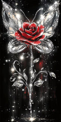 Diamond Art Kits for Adults Rose Diamond Painting Kits, 5D DIY Round Butterfly Full Drill Dimond Art Paintings Rhinestones Crafts for Adults for Gift Home Wall Decor, Large Size 36 x 72 Inch, Model939