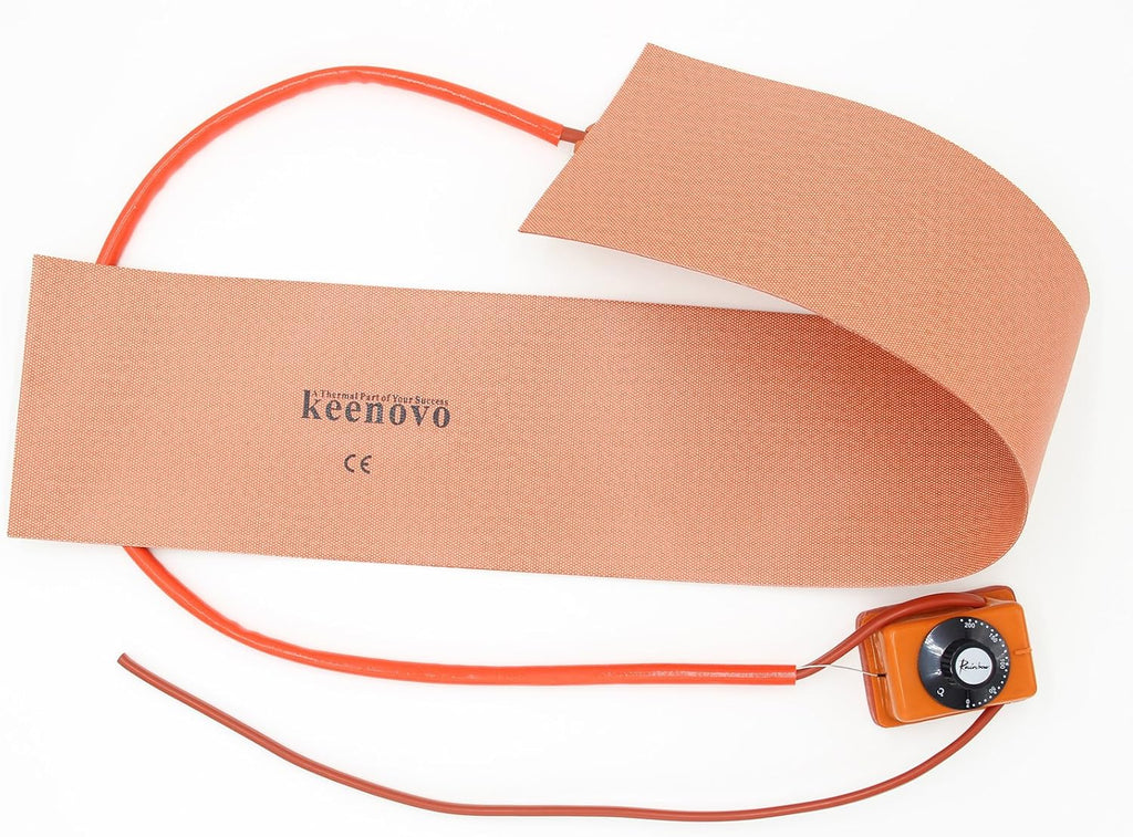 6' X 36' 650W 120V w/Rainbow Thermostat ~200 Deg C KEENOVO Silicone Heater Heat Blanket for Musical Instrument Guitar Side Bending Machines, Custom Design Welcome
