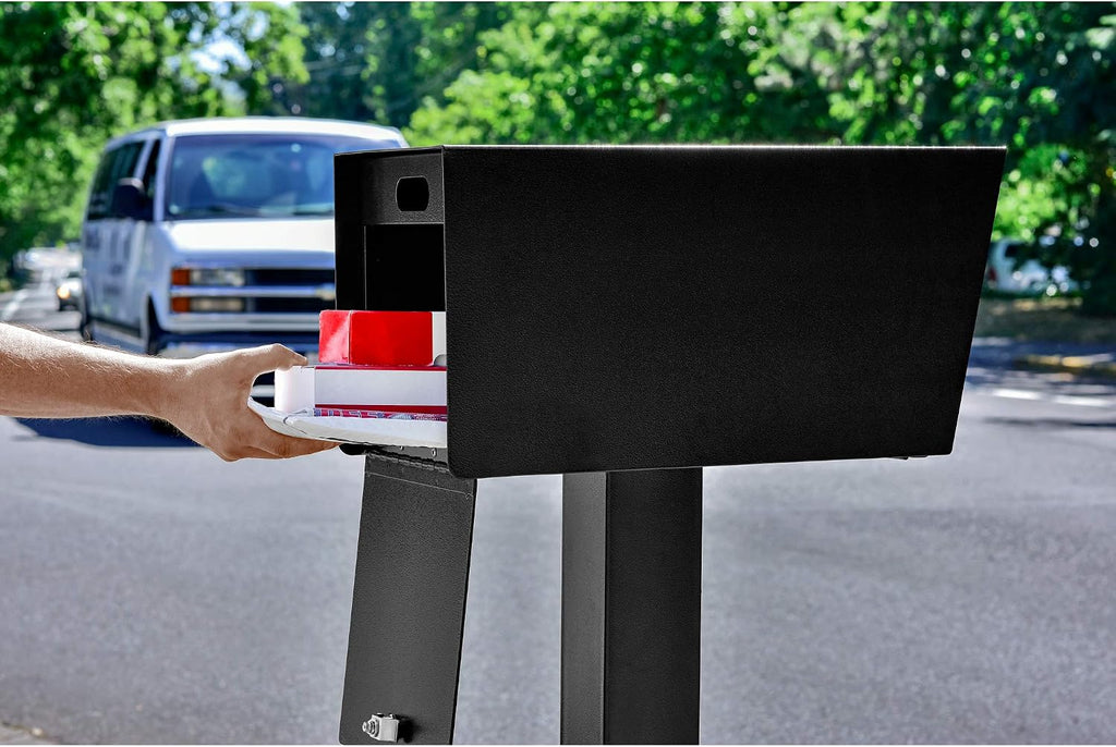 Mail Boss 7536 Street Safe Latitude Locking Security Mailbox, Black