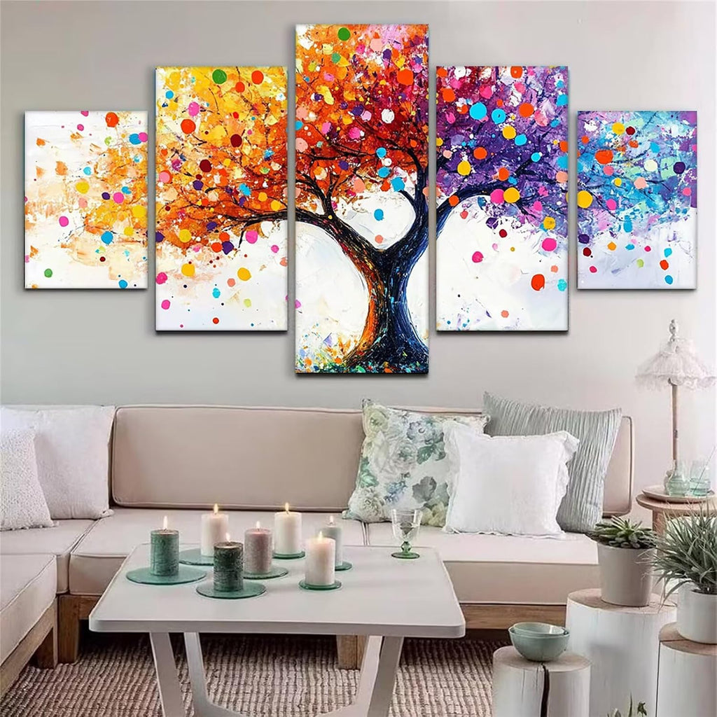 Graffiti Diamond Art 5 Piece Diamond Painting Color 5D DIY Full Round Drill Dimond Art Paintings Rhinestones Crafts for Adults Gem Painting for Home Decor, Large Artwork for Wall 36 x 70 Inch, Model87